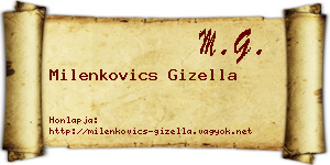 Milenkovics Gizella névjegykártya